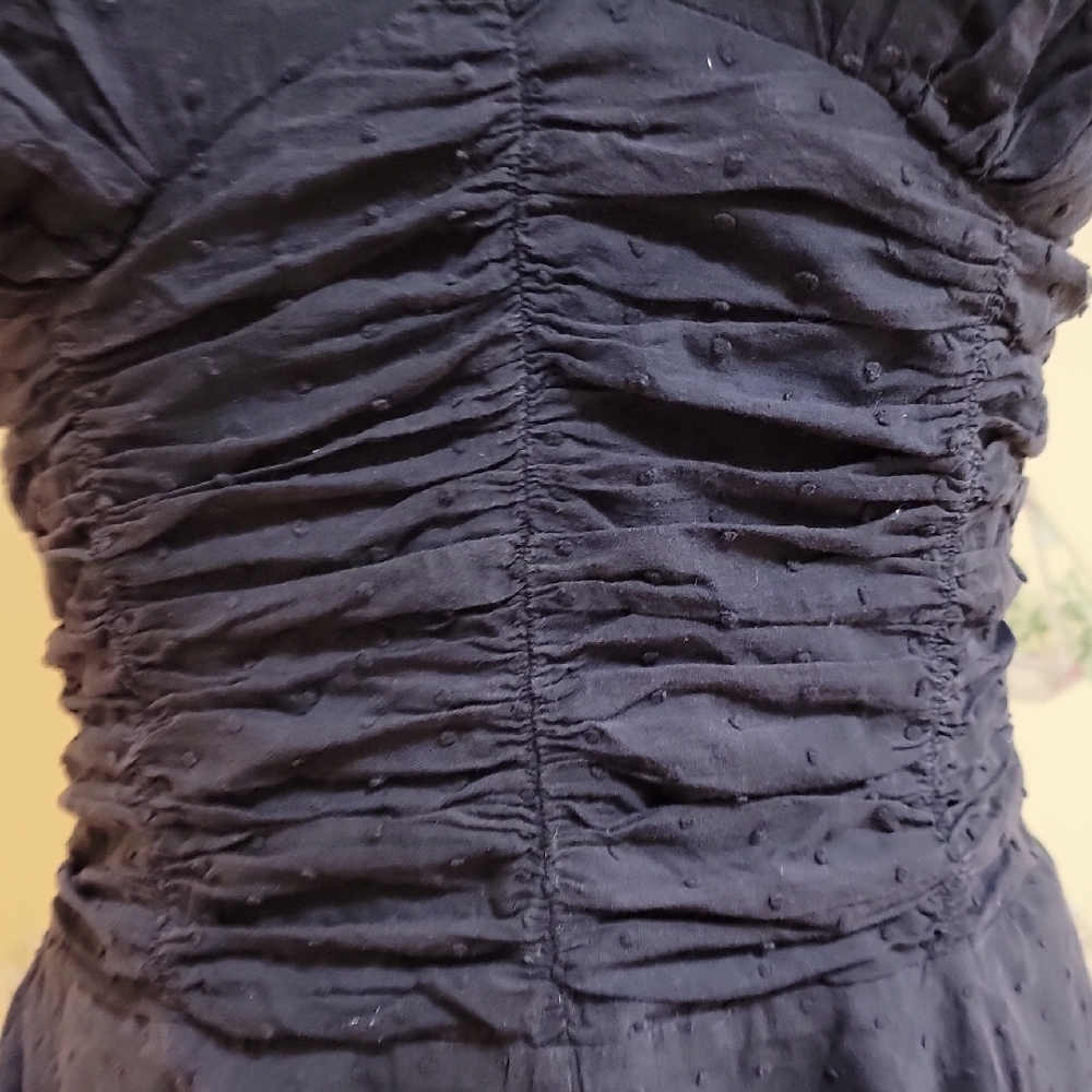 Black Ruched Halter Sundress - Picture 7 of 8